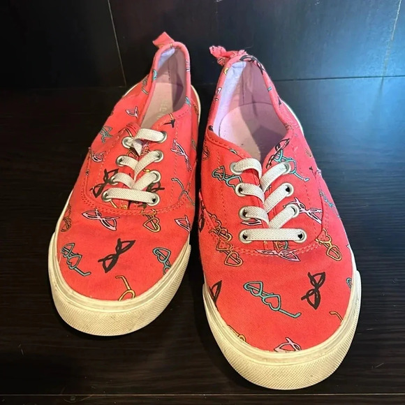 Old Navy Other - Old Navy Girls Sz. 3 Coral Sunglass Design Sneakers. Cute, Comfortable